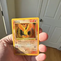 Pokemon Moltres Fossil Holo Rare Unlimited Basic 70 HP 12/62 English Card - Image 1