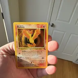 Pokemon Moltres Fossil Holo Rare Unlimited Basic 70 HP 12/62 English Card - Image 2