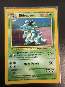 Pokemon TCG Nidoqueen Jungle 7/64 Unlimited Holo Rare LP - Image 1