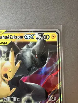 Pokemon Pikachu & Zekrom GX TCG Sun & Moon Team Up Holo Ultra Rare 33/181 - Image 3