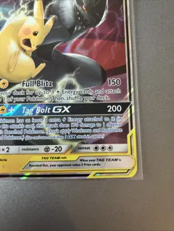 Pokemon Pikachu & Zekrom GX TCG Sun & Moon Team Up Holo Ultra Rare 33/181 - Image 4