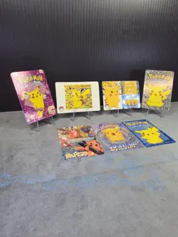 1996 Pokemon Pocket Monsters VINTAGE Pikachu Vending Prism Stickers Lot X7 Rare - Image 5