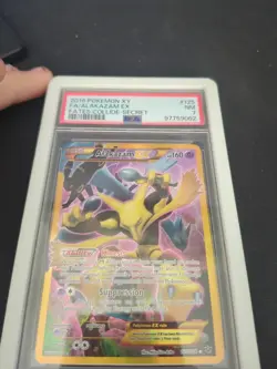 2016 Pokemon XY Fates Collide Secret # 125 Alakazam Ex Full Art PSA 7 125/124 - Image 1