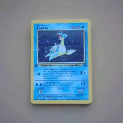 Lapras Holo 10/62 Fossil Holo 1st Edition Pokemon TCG - Image 1