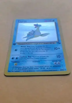 Lapras Holo 10/62 Fossil Holo 1st Edition Pokemon TCG - Image 2
