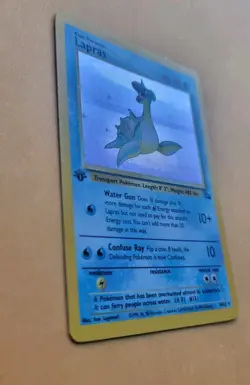 Lapras Holo 10/62 Fossil Holo 1st Edition Pokemon TCG - Image 4
