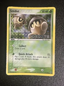 Pokemon Seedot Reverse Holo EX Deoxys 71/107 2005 Common HP - Image 1