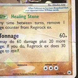 Pokemon TCG Regirock ex EX Hidden Legends Holo Rare 98/101 2004 English - Image 3
