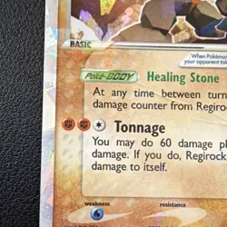 Pokemon TCG Regirock ex EX Hidden Legends Holo Rare 98/101 2004 English - Image 4