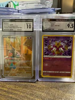 CGC 10 Mimikyu Promo + Radiant Alakazam 9.5🔥 Pokemon Slab Pair - Image 1