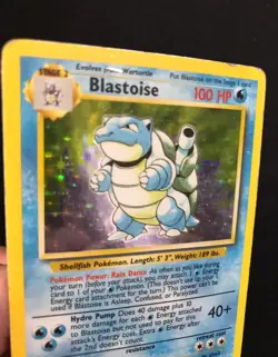 Pokemon TCG Blastoise 2/102 Rare Holo Base Set Unlimited MP Condition WOTC 1999 - Image 2
