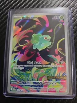Pokemon Bulbasaur 133/132 Me01:Mega Evolution Illustration Rare Full Art Holo-NM - Image 1