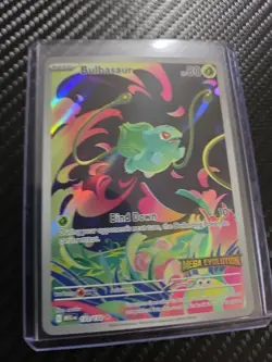 Pokemon Bulbasaur 133/132 Me01:Mega Evolution Illustration Rare Full Art Holo-NM - Image 3
