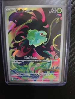 Pokemon Bulbasaur 133/132 Me01:Mega Evolution Illustration Rare Full Art Holo-NM - Image 4