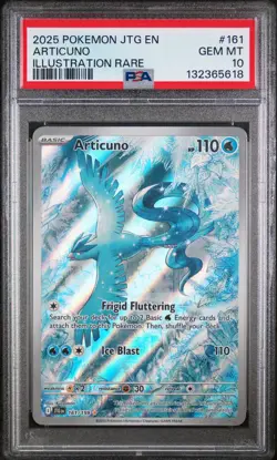 2025 POKEMON JTG EN-JOURNEY TOGETHER ILLUSTRATION RARE #161 ARTICUNO PSA 10 - Image 1