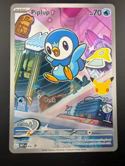 Pokemon TCG Piplup 042 First Partner Illustration Black Star Promo NM - Image 1