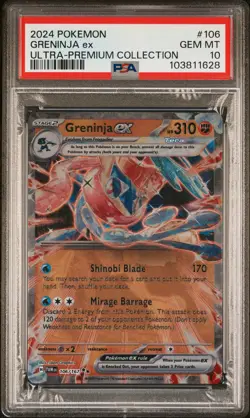 2024 POKEMON GRENINJA EX ULTRA-PREM COLL #106 GRENINJA EX PSA 10 - Image 1