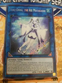 Yugioh Yuki-Onna, the Ice Mayakashi HISU-EN037 1st Edition NM - Image 1