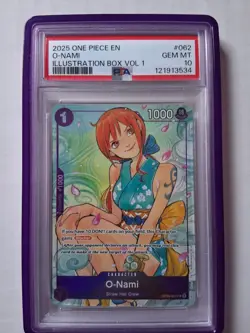 2025 One Piece OP05-062 O-Nami PSA 10 English Illustration Box Vol 1 - Image 1