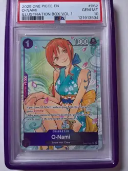 2025 One Piece OP05-062 O-Nami PSA 10 English Illustration Box Vol 1 - Image 2