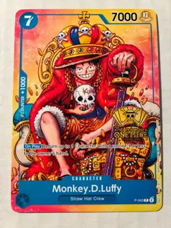 2024 One Piece Monkey D. Luffy P-043 2nd Anniversary Stamped Promo - Image 1