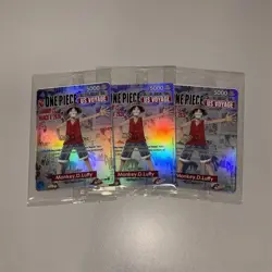 3 PACK! Monkey.D.Luffy (055) (College Basketball US Voyage) One Piece Promo Card - Image 1