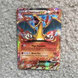 Pokemon Charizard EX Ultra Rare Foil XY17 Dragon 180 HP Mega Ascension Card - Image 1