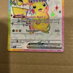 Pikachu ex 219/191 Sv08: Surging Sparks Holo Rare Pokemon - Image 4