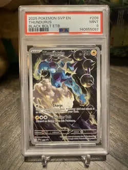 2025 POKEMON SVP EN-SV BLACK STAR PROMO #209 THUNDURUS PSA 9 - Image 1