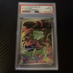 2025 POKEMON MEG EN-MEGA EVOLUTION ILLUSTRATION RARE #133 BULBASAUR PSA 10 - Image 1