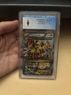 2015 POKEMON XY PRIMAL CLASH #151 FULL ART/PRIMAL GROUDON EX CGC 9 PSA - Image 1