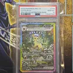2025 POKEMON PRE EN-PRISMATIC EVOLUTIONS #144 LEAFEON EX PSA 10 - Image 1