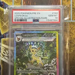 2025 POKEMON PRE EN-PRISMATIC EVOLUTIONS #144 LEAFEON EX PSA 10 - Image 3