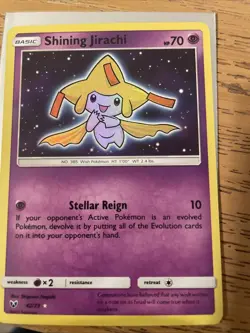 Pokemon TCG Shining Jirachi 42/73 Shiny Holo Rare, Near Mint Condition - Image 1