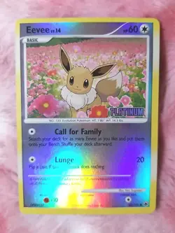 Pokemon - Eevee - 62/100 Burger King Promo Reverse Holo - Platinum Stamped - Image 1