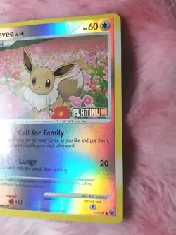 Pokemon - Eevee - 62/100 Burger King Promo Reverse Holo - Platinum Stamped - Image 3