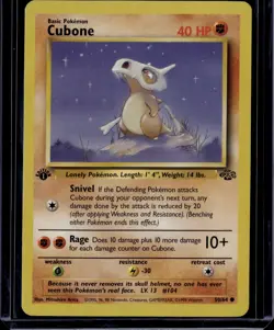 Pokemon 1999 1st Edition Jungle CUBONE 50/64 - Image 1
