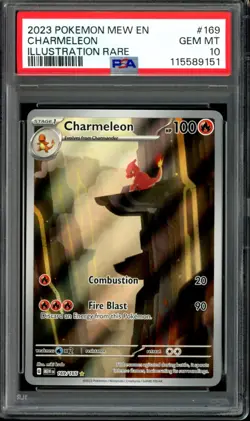 PSA 10 Charmeleon 169/165 Illustration Rare 151 2023 Pokemon SV English - Image 1