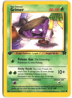 Grimer 57/82 Common Team Rocket Pokemon 1st Edition - Image 1
