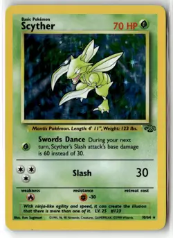 Scyther ⭐ 10/64 Holo Rare Jungle 1999 Pokemon NM/LP - Image 1