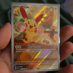 Pokemon TCG Plusle Paradox Rift Holo Illustration Rare 70 HP 193/182 - Image 1