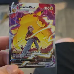 Pokemon TCG Pikachu VMAX SWSH Promo Holo Lightning 310 HP G-Max Volt Tackle - Image 1