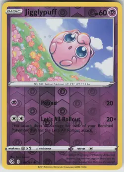 Jigglypuff Reverse Holo 110/264 Common SWSH08: Fusion Strike Pokemon - Image 1