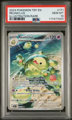 2024 POKEMON TEF EN-TEMPORAL FORCES ILLUSTRATION RARE #171 REUNICLUS PSA 10 - Image 1