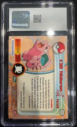 CGC Nidoran Pokemon Topps (1999) Series 1-32 Third Print EX/NM 6 - Image 2