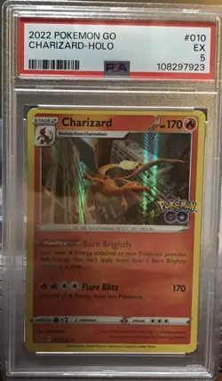 Charizard Pokemon Go Holo Rare Pokemon TCG 010/078 PSA 5 - Image 1