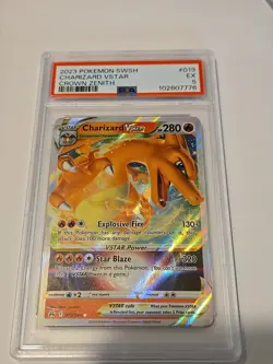 CHARIZARD VSTAR 019/159 PSA 5 Crown Zenith Pokemon TCG Holo Ultra Rare - Image 1