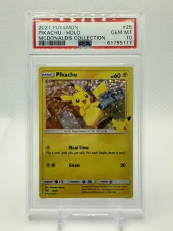 PIKACHU-HOLO MCDONALD'S COLLECTION POKEMON MCDONALD'S COLLECTION 2021 25 PSA 10 - Image 1