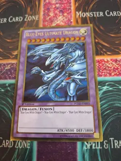 Yugioh Blue-Eyes Ultimate Dragon PGLD-EN055 Gold Secret Rare 1st Edition NM - Image 1