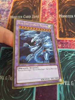 Yugioh Blue-Eyes Ultimate Dragon PGLD-EN055 Gold Secret Rare 1st Edition NM - Image 2